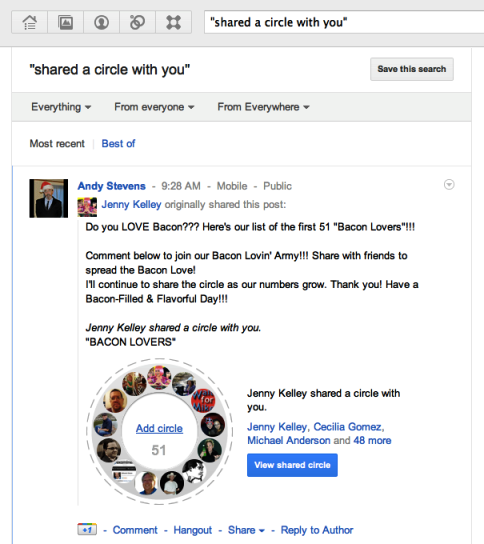 google + komma igång 5 delade cirklar