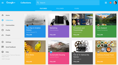 nya google plus utvalda samlingar