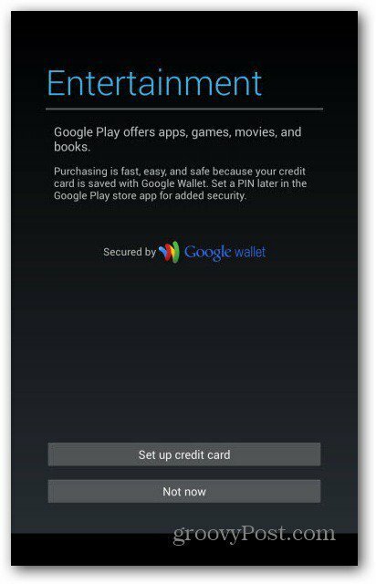 Nexus 7-användarkonton - Google Wallet