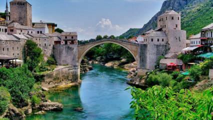 Var ligger Mostarbron? I vilket land ligger Mostarbron? Vem byggde Mostarbron?