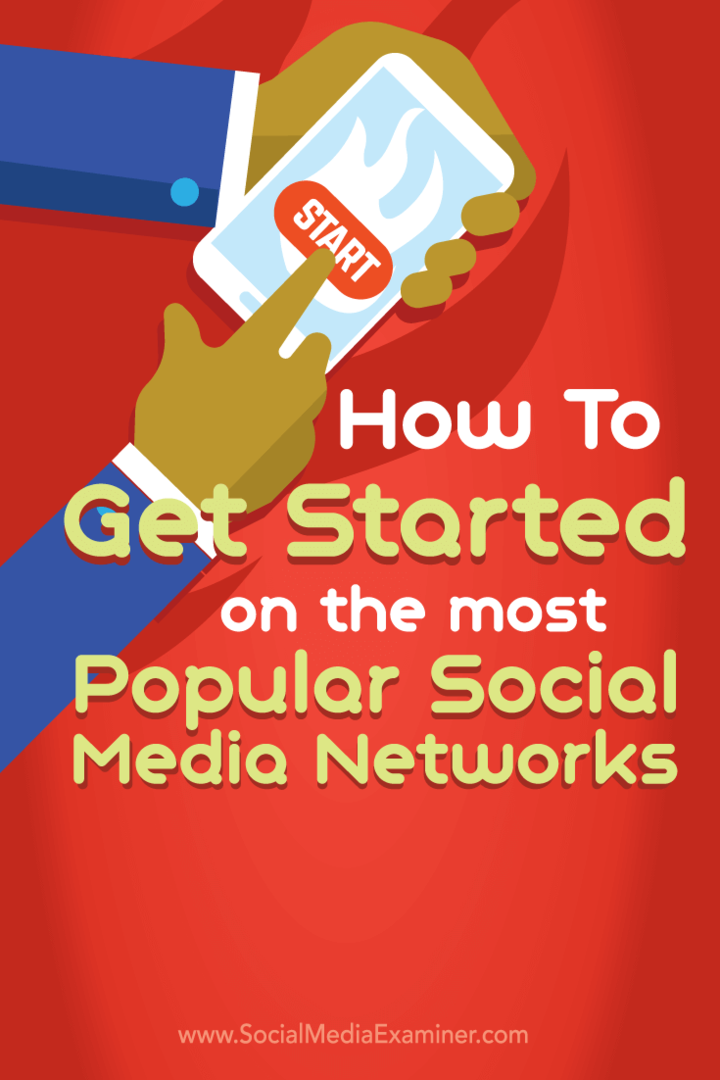 Så här kommer du igång med de mest populära sociala medianätverken: Social Media Examiner
