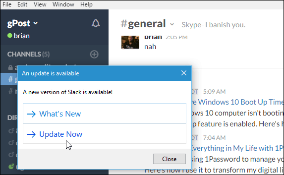 Slack Windows Desktop App uppdaterad till 2.0.1