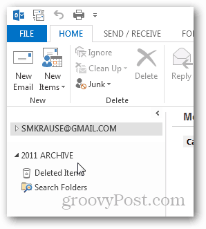 hur man skapar pst-fil för Outlook 2013 - ny pst