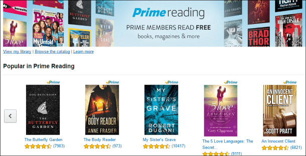Amazon erbjuder främsta läsning: erbjuder tusentals gratis böcker och tidskrifter