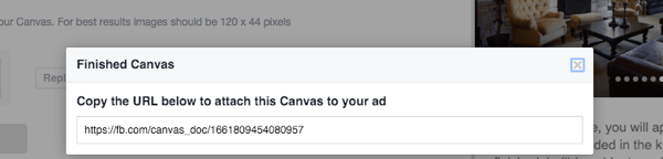 facebook canvas url