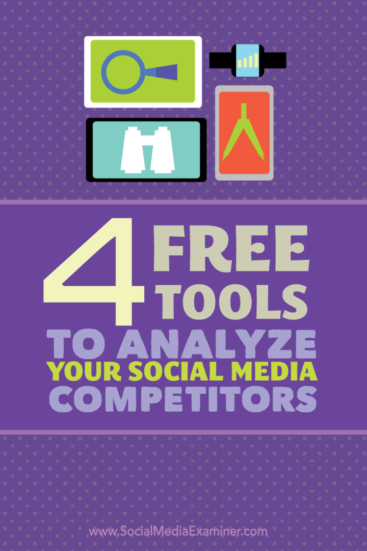 fyra verktyg för att analysera konkurrenter på sociala medier