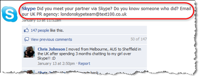 Skype på Facebook