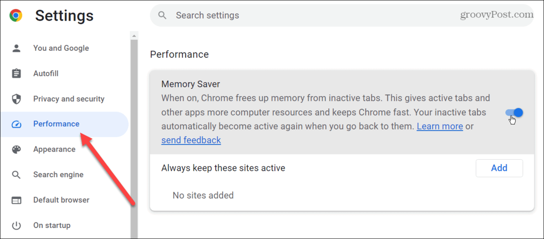 Hur man aktiverar minnessparflikar i Google Chrome