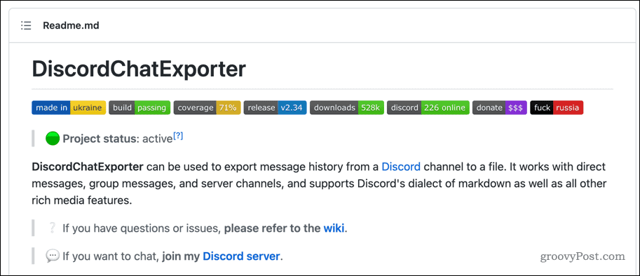 DiscordChatExplorer github-sida