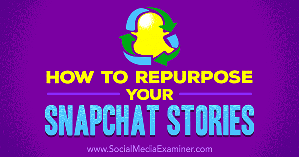 dela snapchat-berättelser på andra sociala kanaler