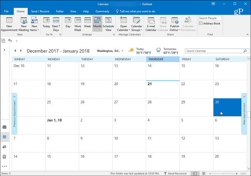 1 Outlook-kalender