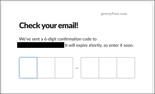 Bekräfta en slack e-postadress