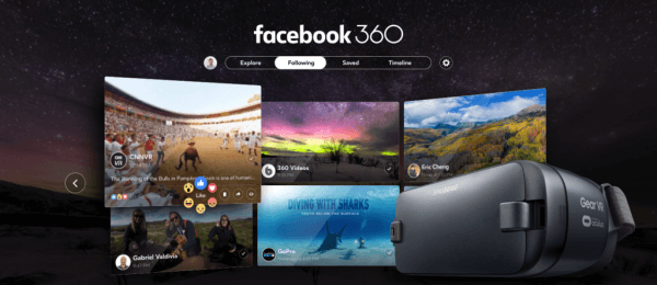 Facebook tillkännagav sin första dedikerade virtual reality-app, Facebook 360 för Gear VR.