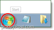 Klicka på Windows 7-startmenyn