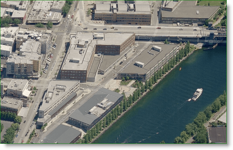 Bing Maps Bird's Eye View - Google HQ i Seattle - Fremont Wa