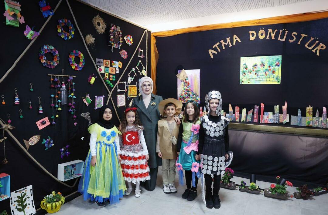 Emine Erdoğan besökte Ostim Primary School i Ankara
