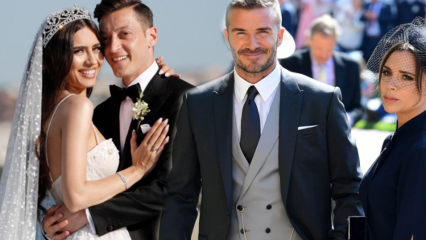 Mesut Özil och Amine Gülşe överhöll paret David Beckham!
