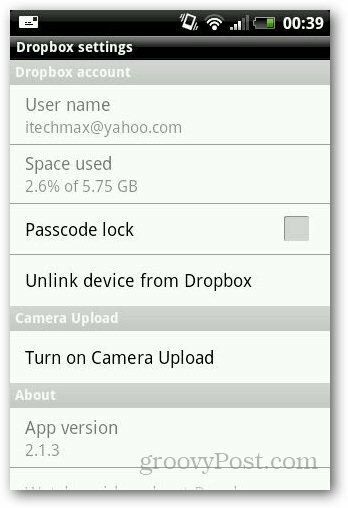 Lösenordskydda Dropbox 2