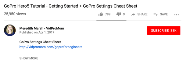 Hur man använder en videoserie för att växa din YouTube-kanal, exempel på en länkmagnetlänk ihopkopplad med en YouTube-video
