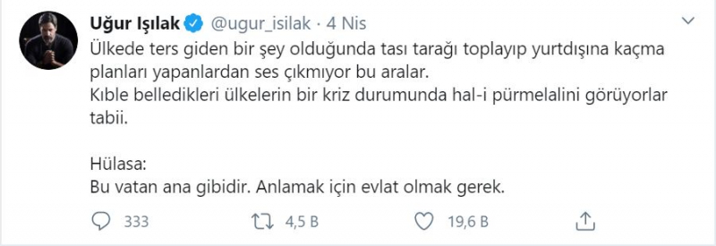 Professor Uğur Işılak Dr. Support till Ali Erbaş! Starkt svar på advokatföreningen Ankara