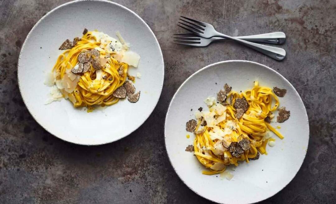 Proteinrikt recept för den som inte kan äta rött kött! Hur gör man pasta med tryffelsås?