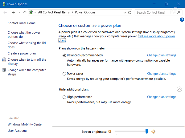 Strömalternativ Windows 10
