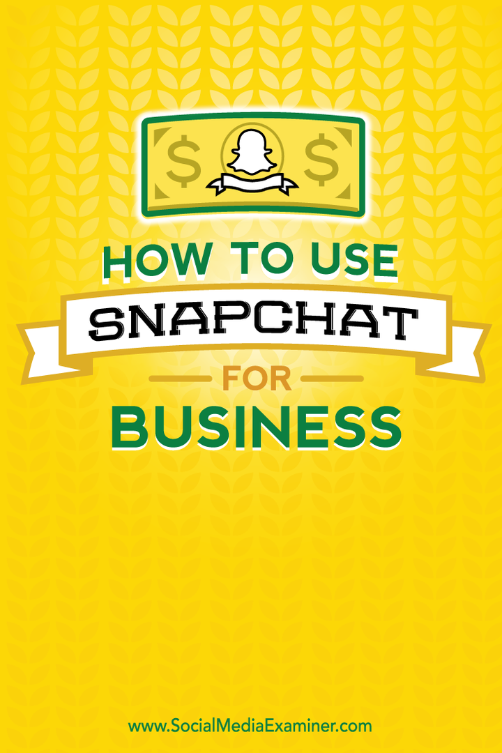 Hur man använder Snapchat för företag: Granskare för sociala medier