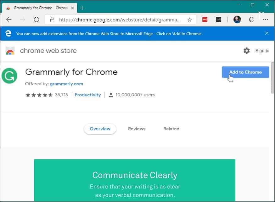5 Installera Chrome Extension Chrome Web Store Edge