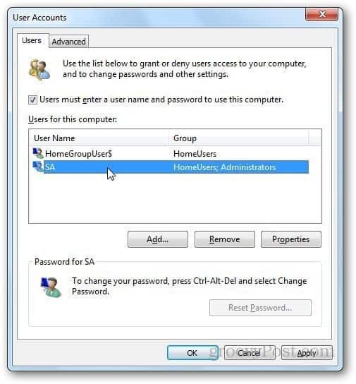 Hur du loggar in automatiskt i Windows 7