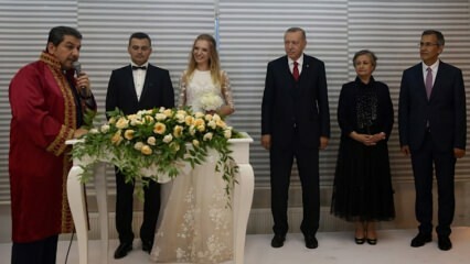President Erdogan gick med i bröllopet mellan två par