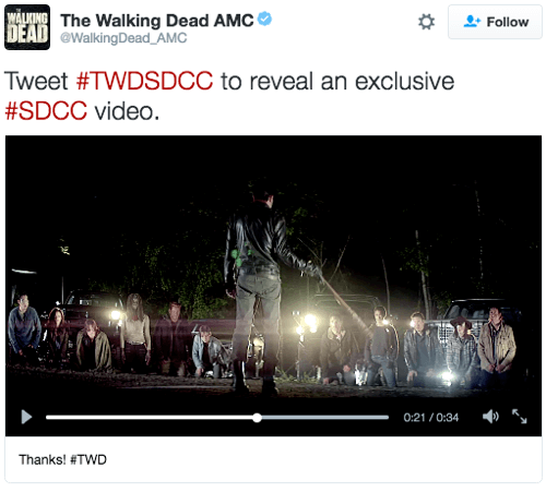 walking dead twitter omedelbart upplåsningskort