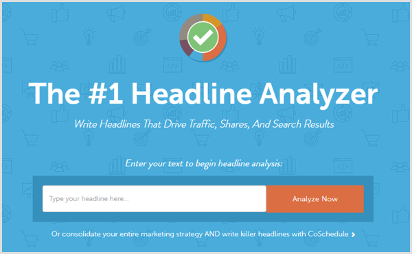 CoSchedule Headline Analyzer sökruta