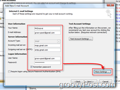 Konfigurera Outlook 2007 för ett GMAIL IMAP-konto