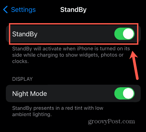 iphone standby-växling