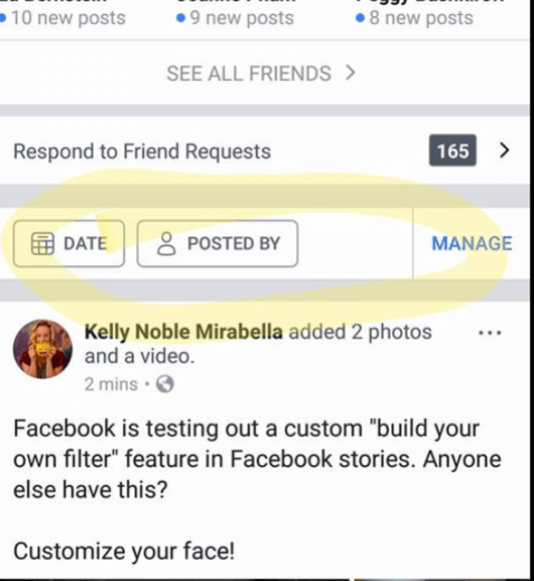 Facebook verkar rulla ut ett enkelt sätt att söka, filtrera och hantera inlägg som skapats av dig, dina vänner eller alla.
