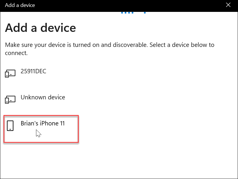 välj bluetooth iphone använd dynamiskt lås på Windows 11