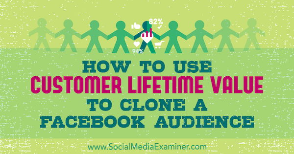 Hur man använder kundens livstidsvärde för att klona en Facebook-publik av Charlie Lawrance på Social Media Examiner.