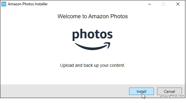 Installera Amazon Photos desktop-app