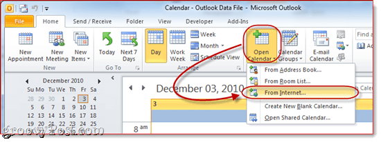 Google Kalender till Outlook 2010`