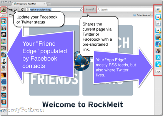 RockMelt Review - Webbläsare för sociala medier