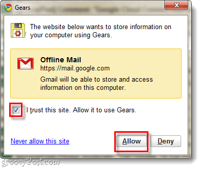 Låt gmail komma åt Google-växlar