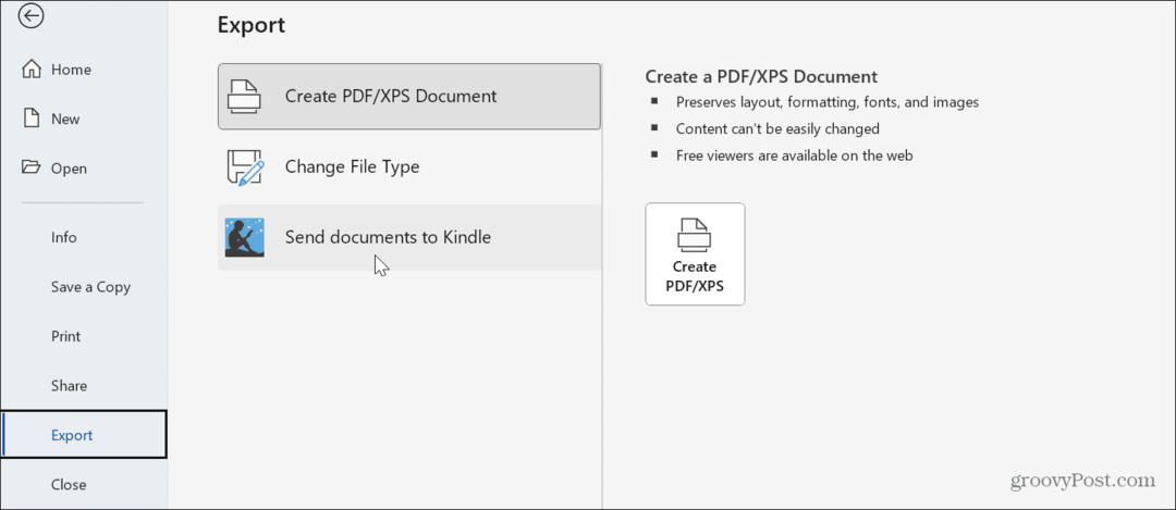 Hur man skickar Word-dokument till Kindle från Windows 11