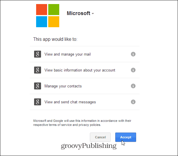 Tillåt Microsoft behörighet