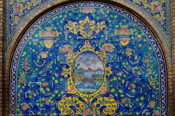 Detaljer från Golestanpalatset