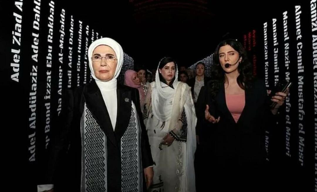 First Lady Erdoğan besökte utställningen "Gaza: Resisting Humanity" med ledarnas fruar!