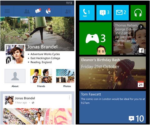 windows telefon facebook app brickor
