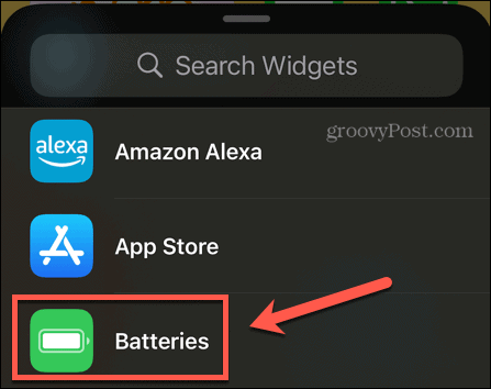 Iphone sätt i batterier widget