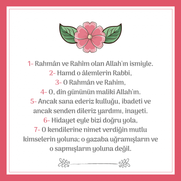 Turkisk recitation av Surah Fatiha