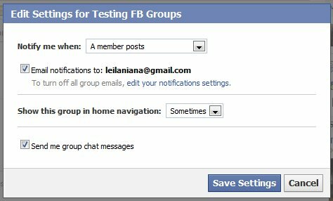 Facebook-gruppinställningar