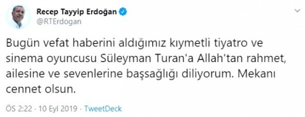 recep tayyip erdoğan kondoleandelning